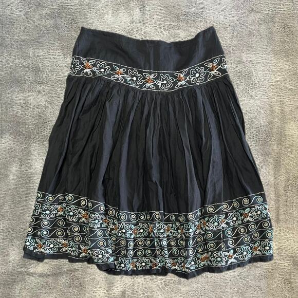 Willi Smith Vintage Embroidered Embellished Midi Skirt - Picture 1 of 7